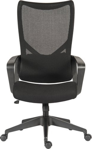 Teknik Contour Contemporary Mesh Executive chair lumbar curved aerated back, breathable mesh seat and sturdy fixed armrests