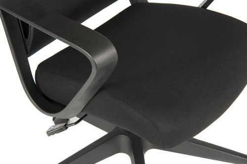 Teknik Contour Contemporary Mesh Executive chair lumbar curved aerated back, breathable mesh seat and sturdy fixed armrests - image 4