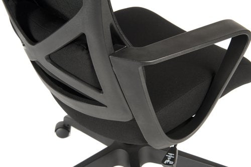 Teknik Contour Contemporary Mesh Executive chair lumbar curved aerated back, breathable mesh seat and sturdy fixed armrests - image 5