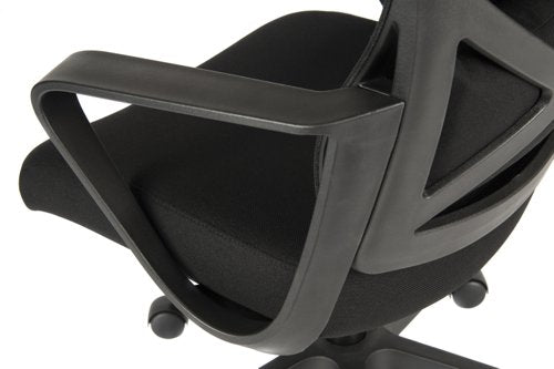 Teknik Contour Contemporary Mesh Executive chair lumbar curved aerated back, breathable mesh seat and sturdy fixed armrests - image 6