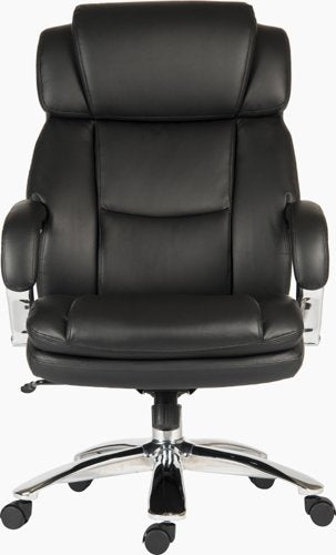 Teknik Colossus Heavy Duty Executive chair with bonded leather faced backrest, stylish chrome armrests with soft pads