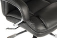 Teknik Colossus Heavy Duty Executive chair with bonded leather faced backrest, stylish chrome armrests with soft pads - image 4
