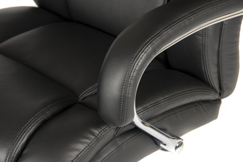 Teknik Colossus Heavy Duty Executive chair with bonded leather faced backrest, stylish chrome armrests with soft pads - image 7