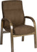 Teknik Glencoe Visitor Suede Effect 4 legged chair with driftwood effect arms and matching removable padded armrests.
