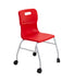 Titan Move 4 Leg Chair With Castors Red