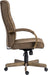 Teknik Warwick Executive Suede Effect Traditional Button Back Chair with matching driftwood wood effect arms and base. - image 3
