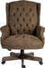 Teknik Chairman Executive Suede Effect traditional button tufted luxury executive chair with a complementing driftwood effect base. - image 2