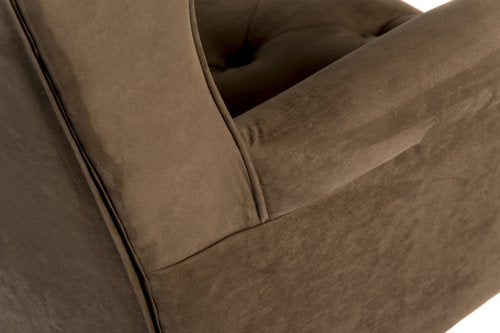 Teknik Chairman Executive Suede Effect traditional button tufted luxury executive chair with a complementing driftwood effect base. - image 4