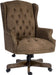 Teknik Chairman Executive Suede Effect traditional button tufted luxury executive chair with a complementing driftwood effect base.