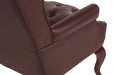 Teknik Chairman Guest Burgundy traditional button tufted luxury bonded leather guest chair - image 4