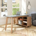 Teknik Axis home office desk Beaufort Oak effect finish Cool Grey accents
