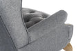 Teknik Chairman Guest Grey Fabric traditional button tufted luxury guest chair - image 5
