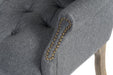 Teknik Chairman Guest Grey Fabric traditional button tufted luxury guest chair - image 6