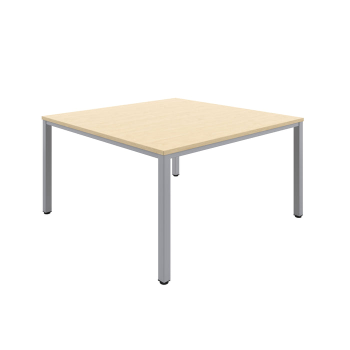 Fraction Infinity Meeting Table 140 X 140 Maple Silver Legs