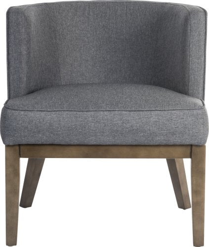 Teknik Haven Accent visitor chair in sleek textured grey fabric and driftwood effect legs - image 2