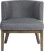 Teknik Haven Accent visitor chair in sleek textured grey fabric and driftwood effect legs - image 2