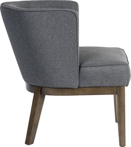 Teknik Haven Accent visitor chair in sleek textured grey fabric and driftwood effect legs - image 3