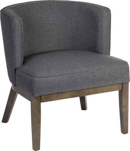Teknik Haven Accent visitor chair in sleek textured grey fabric and driftwood effect legs