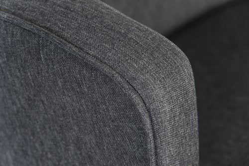 Teknik Haven Accent visitor chair in sleek textured grey fabric and driftwood effect legs - image 4