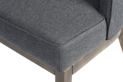 Teknik Haven Accent visitor chair in sleek textured grey fabric and driftwood effect legs - image 5