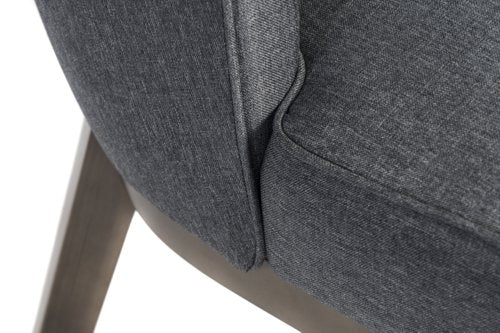 Teknik Haven Accent visitor chair in sleek textured grey fabric and driftwood effect legs - image 6