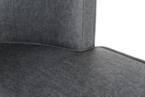 Teknik Haven Accent visitor chair in sleek textured grey fabric and driftwood effect legs - image 7