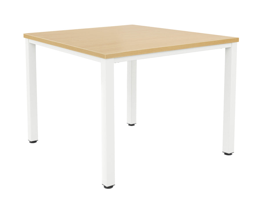 Fraction Infinity Meeting Table 160 X 160 Nova Oak White Legs