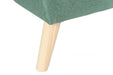 Teknik Skandi Armchair in ocean green fabric with button back and wooden feet - image 8