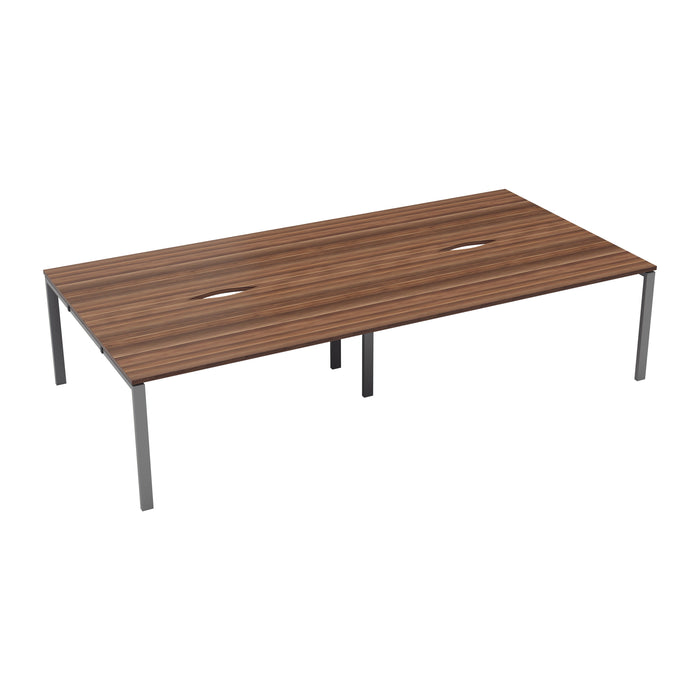 Cb 4 Person Bench With Cut Out 1400 X 800 Dark Walnut Silver