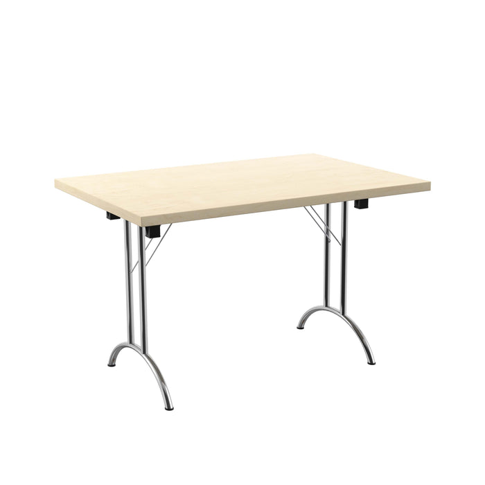 One Union Rectangular Folding Table 1200 X 800 Silver Maple