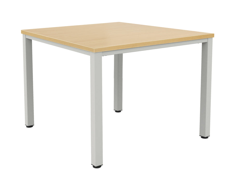 Fraction Infinity Meeting Table 120 X 120 Nova Oak Silver Legs