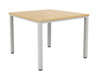 Fraction Infinity Meeting Table 120 X 120 Nova Oak Silver Legs