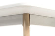 Teknik Skandi Rectangular Table in White with wipe clean top, beech legs and easy self assembly - image 3