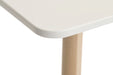 Teknik Skandi Rectangular Table in White with wipe clean top, beech legs and easy self assembly - image 4