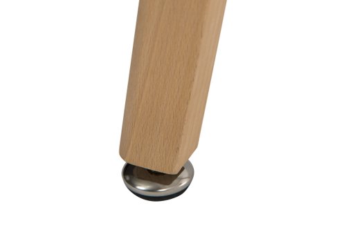 Teknik Skandi Rectangular Table in White with wipe clean top, beech legs and easy self assembly - image 6