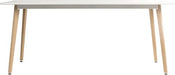 Teknik Skandi Rectangular Table in White with wipe clean top, beech legs and easy self assembly - image 7