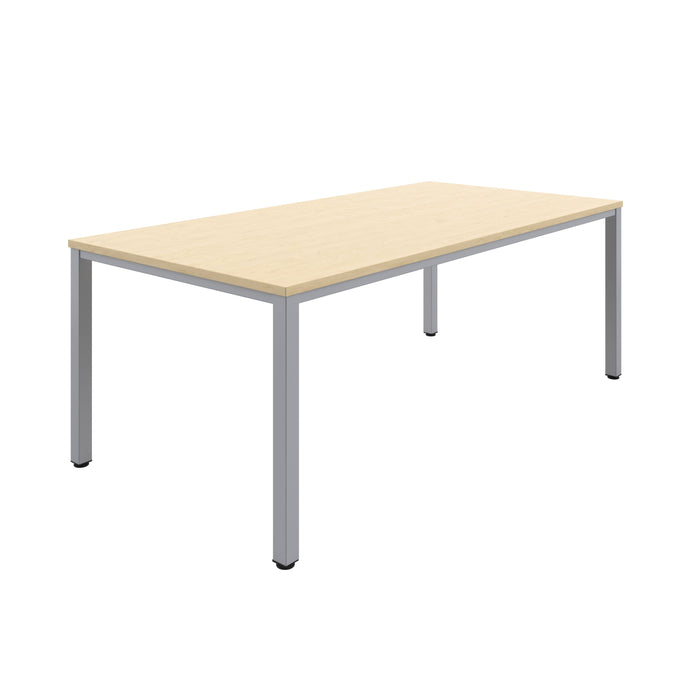 Fraction Infinity Meeting Table 200 X 100 Maple Silver Legs