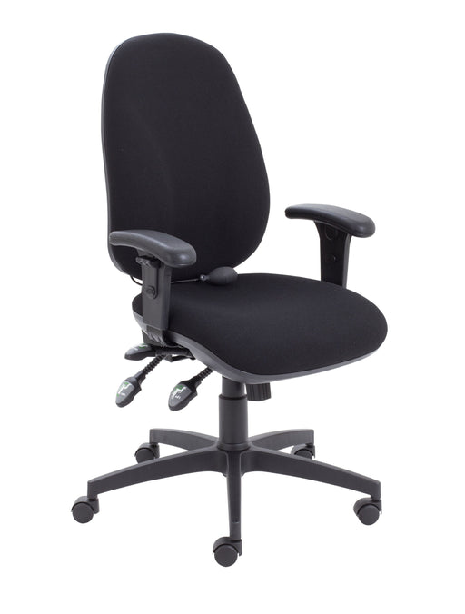 Maxi Ergo Office Chair With Lumbar Pump Black Adjustable Arms