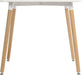 Teknik Skandi Square Table in White with wipe clean top, beech legs and easy self assembly - image 2