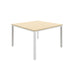 Fraction Infinity Meeting Table 120 X 120 Maple White Legs