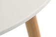 Teknik Skandi Round Table in White with wipe clean top, beech legs and easy self assembly - image 3