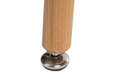 Teknik Skandi Round Table in White with wipe clean top, beech legs and easy self assembly - image 5