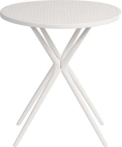 Teknik Skandi Multi Purpose Round Table in White with wipe clean top, matching white legs and easy self assembly