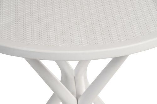 Teknik Skandi Multi Purpose Round Table in White with wipe clean top, matching white legs and easy self assembly - image 3