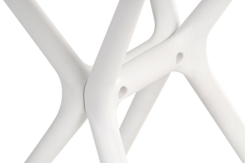 Teknik Skandi Multi Purpose Round Table in White with wipe clean top, matching white legs and easy self assembly - image 5