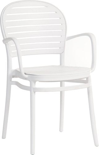 Teknik Pack of 2 Skandi Café Armchair in white wipe clean finish perfect for breakout and canteens (MOQ of 2 - priced individually)