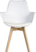 Teknik Pack of 2 Skandi Dining chair in white durable beech effect legs perfect for breakout and canteens (MOQ of 2 - priced individually) - image 2