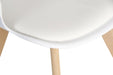 Teknik Pack of 2 Skandi Dining chair in white durable beech effect legs perfect for breakout and canteens (MOQ of 2 - priced individually) - image 4