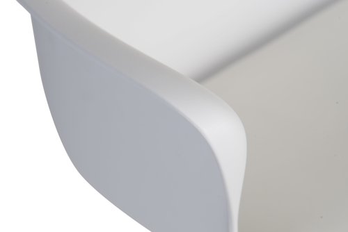 Teknik Pack of 2 Skandi Dining chair in white durable beech effect legs perfect for breakout and canteens (MOQ of 2 - priced individually) - image 5