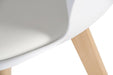 Teknik Pack of 2 Skandi Dining chair in white durable beech effect legs perfect for breakout and canteens (MOQ of 2 - priced individually) - image 7